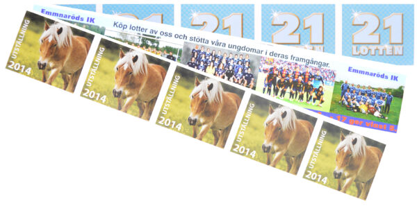 H0155 21-lott med eget tryck