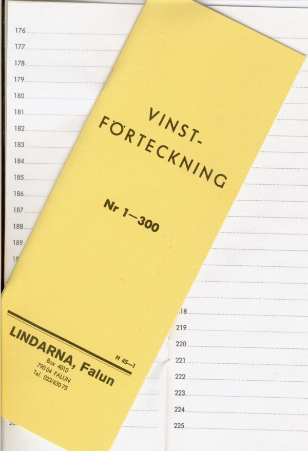H0045 Vinstförteckning 1-300